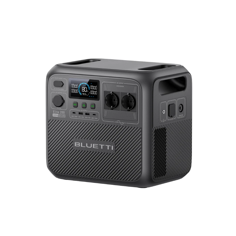 BLUETTI Elite 200 V2 2600W 2073,6Wh Generatore Solare per Campeggio, Off-grid