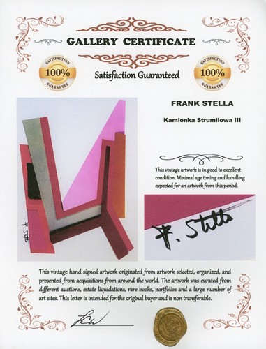 Frank Stella - 14x11 PRINT - Pre Matted - FRAME READY - Hand Signed Signature - Picture 3 of 12