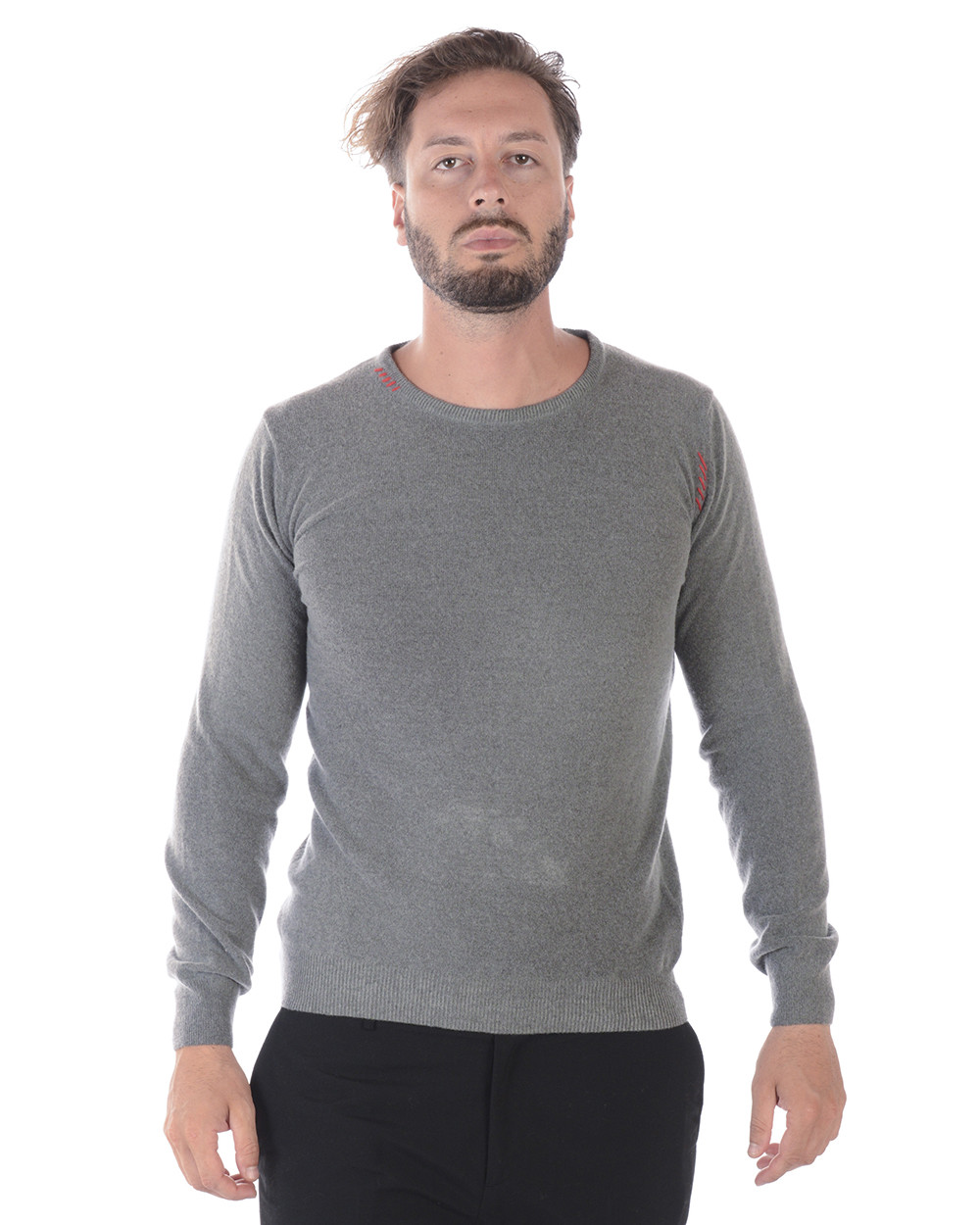 Maglia Maglione Daniele Alessandrini Sweater Lana hombres gris FM901363707 10 Maglia Maglione Daniele Alessandrini Sweater Lana hombres gris FM901363707 10 tienda en linea