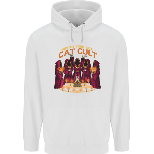 Cat Cult Evil Feline Devil Worship Satanic Childrens Kids Hoodie - Picture 3 of 88