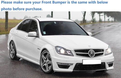 Fit for 12-14 Mercedes C Class W204 C63 Front Bumper Lower Center Grille Black - Picture 2 of 2