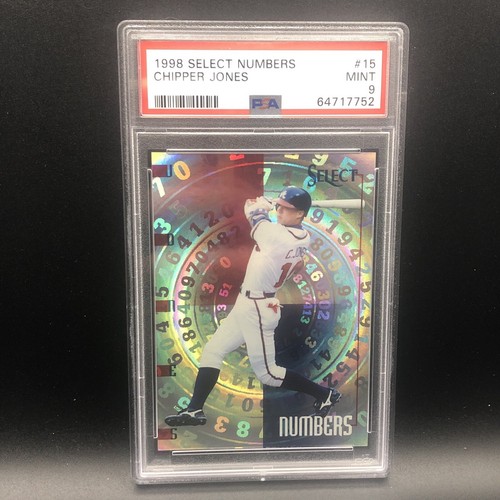 1998 PINNACLE SELECT NUMBERS BANKRUPTCY RARE INSERT #15 CHIPPER JONES PSA 9 MINT - Picture 1 of 3