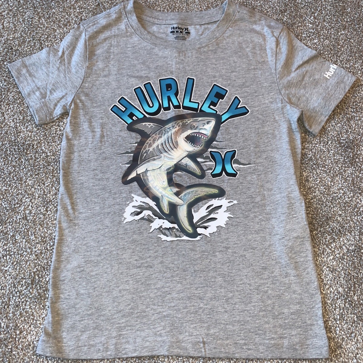 Boys Hurley Holographic Shark T Shirt Size S