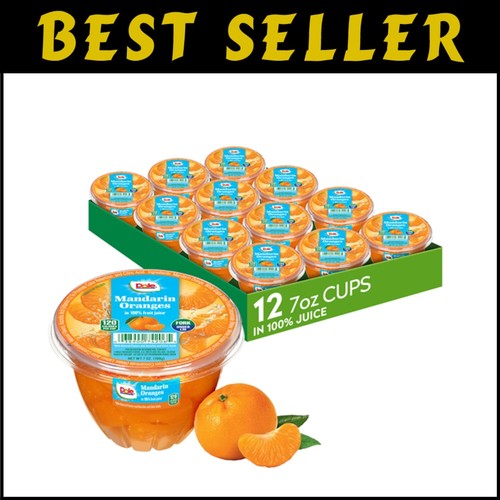 Refreshing Mandarin Oranges in 100% Juice – Perfect On-the-Go Snack 7oz Cups