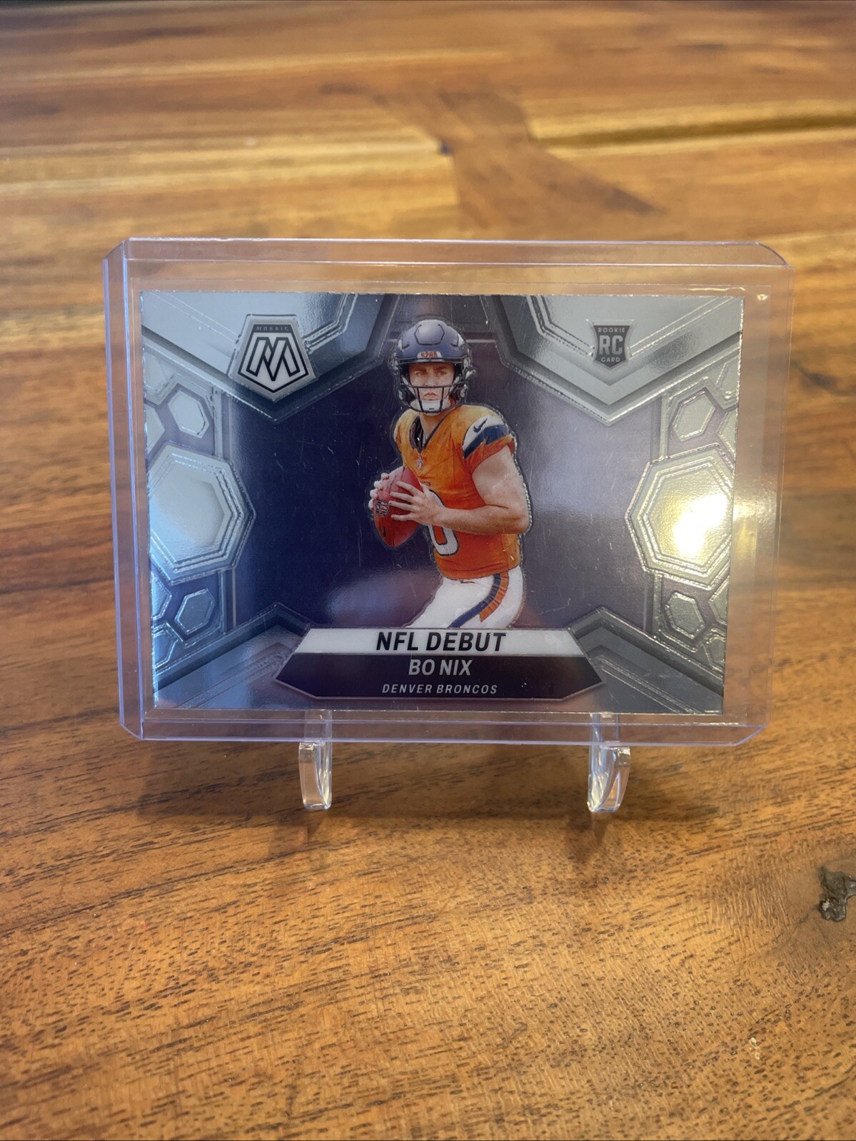 2024 Panini Mosaic Bo Nix Rookie Card #271 SILVER NFL DEBUT Denver Broncos (RC)