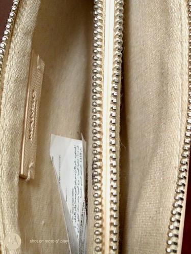 MANGO BARCELONA LEATHER crossbody clutch Bag ivory used for very short time - Picture 7 of 12