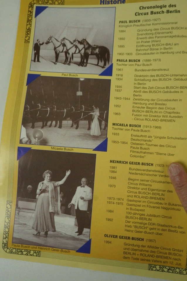 Circus Busch-Roland Berlin Bremen 1996 1997 Programm Prospekt H-6155 - Bild 4 von 4