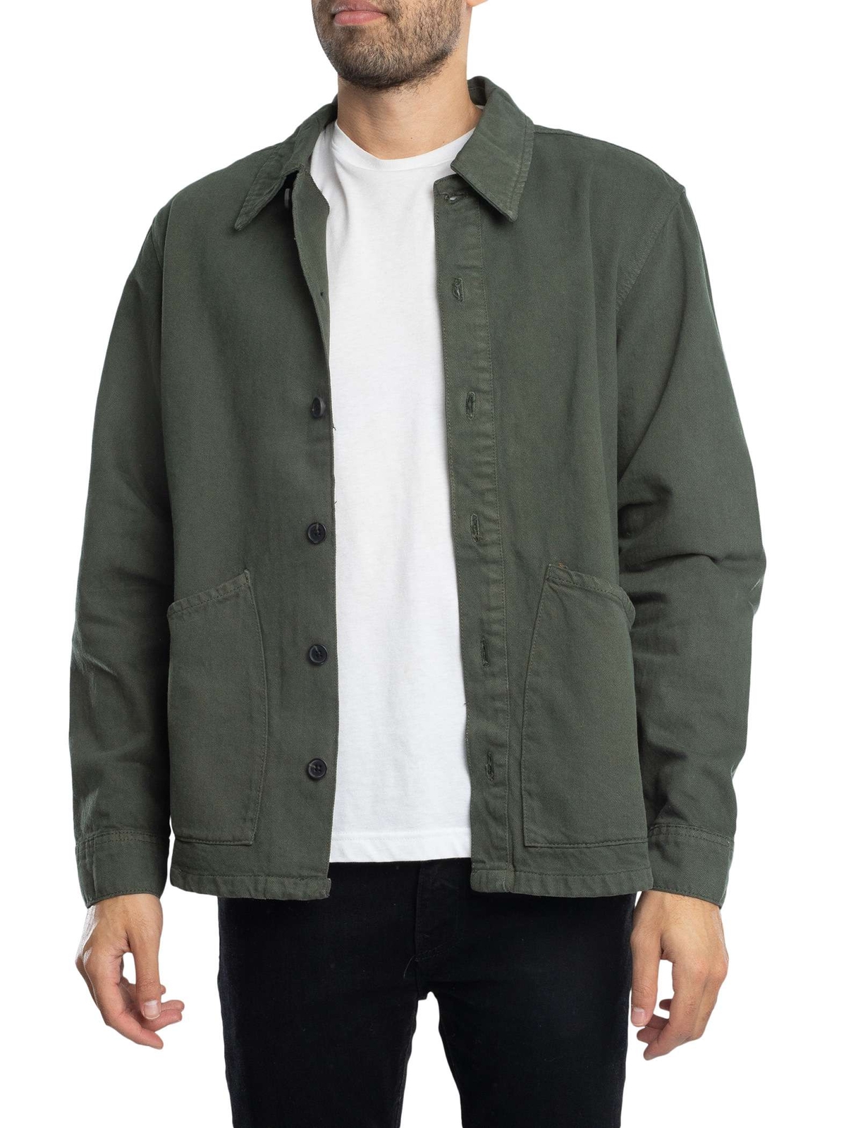 Однотонная мужская верхняя рубашка Nadil зеленая 5590₽