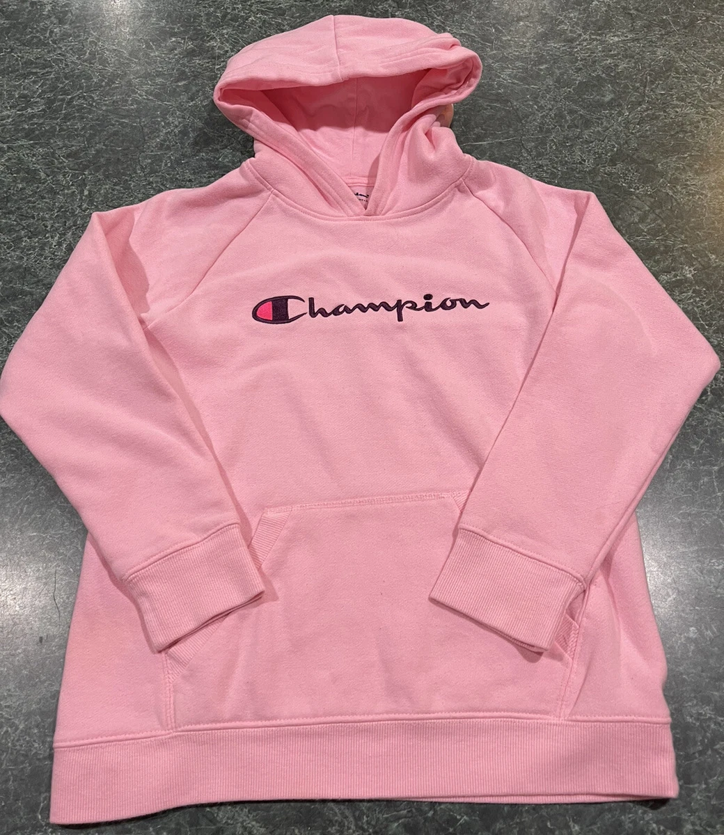 Girls pink hotsell champion sweatshirt