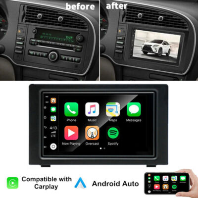 Apple Carplay For Saab 9-3 93 2007-2011 Android 13 Car Stereo Radio GPS Navi AHD