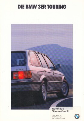 BMW 3er TOURING E30 318i 320i 325i 325iX 324td Prospekt Brochure 1990 AJ