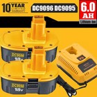 18V 6.0Ah For Dewalt 18V Battery DC9096 DE9095 DC9098 DE9503 DE9098  / Charger