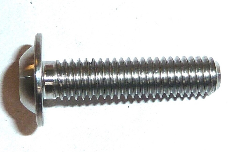 Viti In Titanio M6x20 A Testa Bombata Flangiata – Brugola, ISO 7380-2 – Confezione Da 2