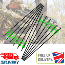 12X 18"/20" Aluminum Crossbow Bolts Hunting Arrow Changeable Screw Tip Moon Nock