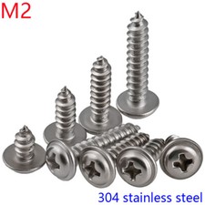 M2 304 stainless steel Flanged Pan Washer Head Phillips Self Tapping Screws bolt