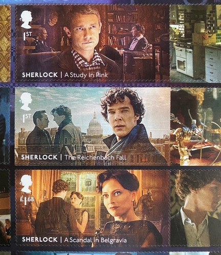 GB 2020 Stamps MNH Sherlock Holmes 1st Class Sheet Unfranked OFF Paper with Gum - Picture 4 of 9