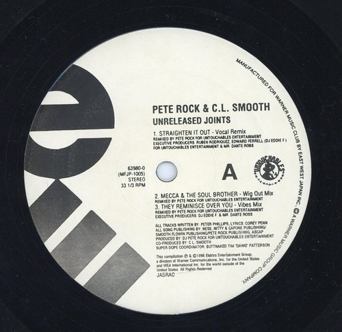 Pete Rock & CL Smooth - Unreleased Joints '96 EP JAPAN ORG!EX+/EX+ W/S - Picture 4 of 4