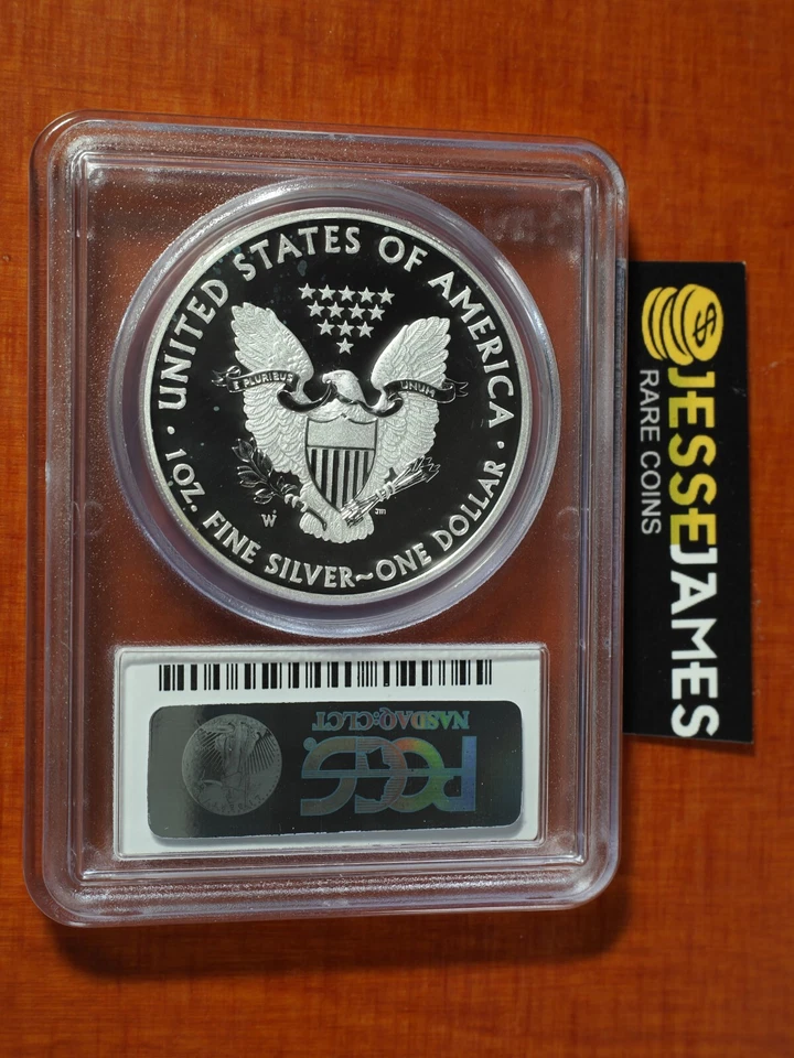 2013 W REVERSE PROOF & ENHANCED SILVER EAGLE PCGS PR70 MS70 FS WEST POINT SET - Image 4 of 4