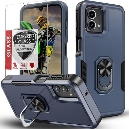 For Motorola Moto G Stylus 5G 2022 2023 Case Phone Stand Cover + Tempered Glass - Picture 33 of 95