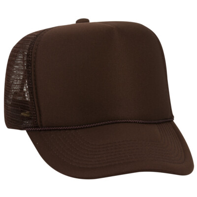 OTTO 5 Panel High Crown Polyester Foam Front Mesh Back Snapback Trucker Cap