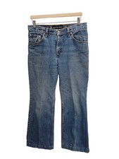 Levis Silvertab VTG 90's Hipster Flare Distressed Blue Denim Jeans 11 JR M USA