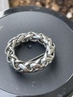 Vintage Silver Tone Braided Twisted Rope Circle Brooch Pin Jewelry — photo 9