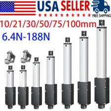 6.4N 19.2N 32N 64N Mini Mirco Electric Linear Actuator 12V Stroke 1.2" 2“ 3” 4"