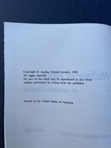 Hallowe'en Party by Agatha Christie (hardcover, 1969) - Picture 5 of 5
