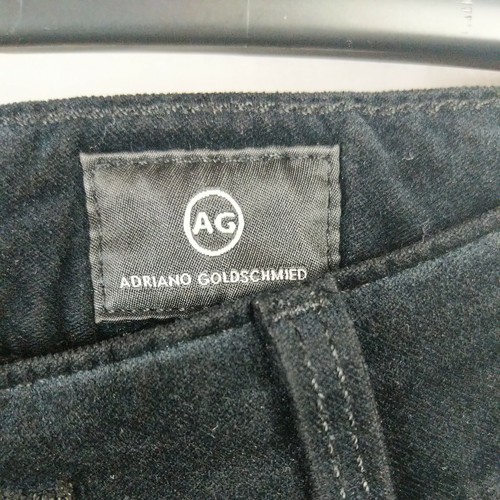 AG Adriano Goldschmied pants 27R farrah high rise skinny black velvet - Picture 3 of 10