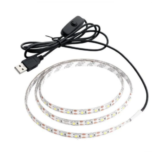 Bande LED USB 5V SMD 2835 50 cm 1M 2M 3M 4M 5M blanc/blanc chaud/rouge/bleu/taille - Photo 1/10