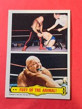 1985 Topps WWF #55 Fury of the Animal! RA, George Steele, cd1