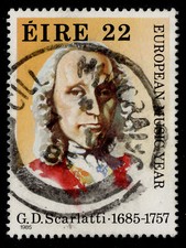 IRELAND QEII SG616, 1985 22p Guiseppe Domenico Scarlatti, FINE USED