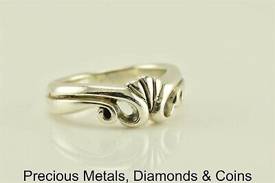 8 Details about   Sterling Silver 8mm Ribbed Shell Scrolled Band Ring 925 Sz