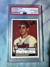 2001 Topps Al Rosen INDIANS HOF 1952 Reprint Autograph AUTO PSA/DNA