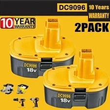 2 PACK 18V Battery For Dewalt 18 VOLT XRP DC9096 DC9098 Ni-MH DC9099 NEW