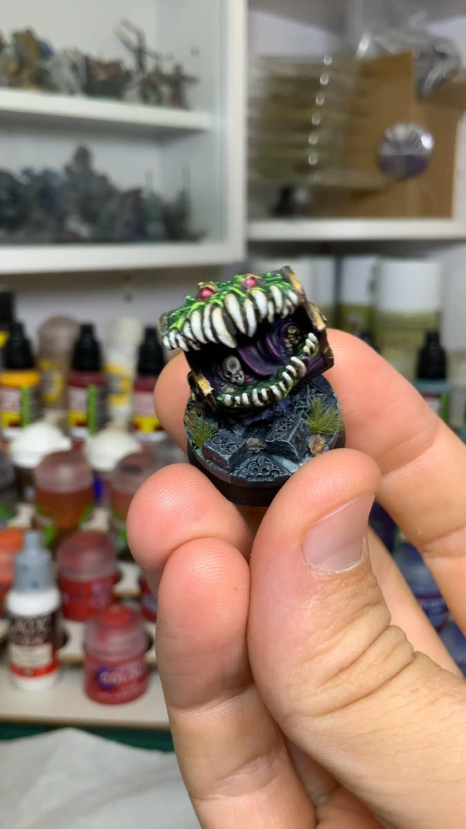 Painted Mimic Mockingbeast Reaper Miniature Coffer Monster