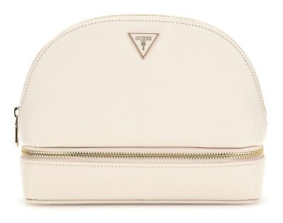 GUESS Dome Cosmetic Pouch L Utensilientasche Tasche Cream creme Neu