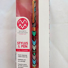 Fashionation Macbeth Collection Stylus and Pen 2 in 1 Combo NIB Addison Licorice