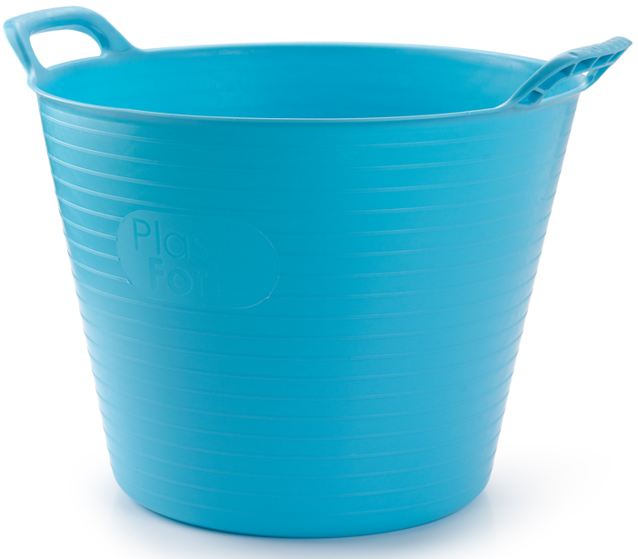 PlasticForte Eco Flexible Garden Builders Storage Tub Trug Bucket 25L - Blue