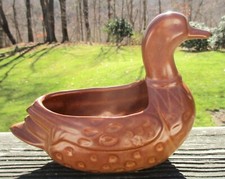 Brown Duck Art Pottery Planter Ceramic Decoration Figurine