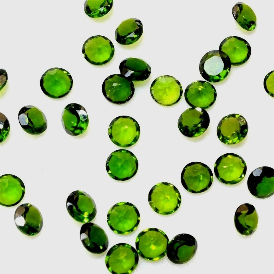 Großhandel Viele 2.5mm Rund FACET Natürlich Chrom Diopsid Lose Geeicht Juwelen - Bild 4 von 4
