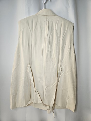 Nordstrom Open Edit Sleeveless Blazer Ivory Birch Large NWT - Picture 2 of 2