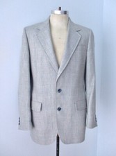 Vtg 80s Palm Beach Blue Silk Tweed Boating Blazer Sport Coat Yachting Jacket 38L
