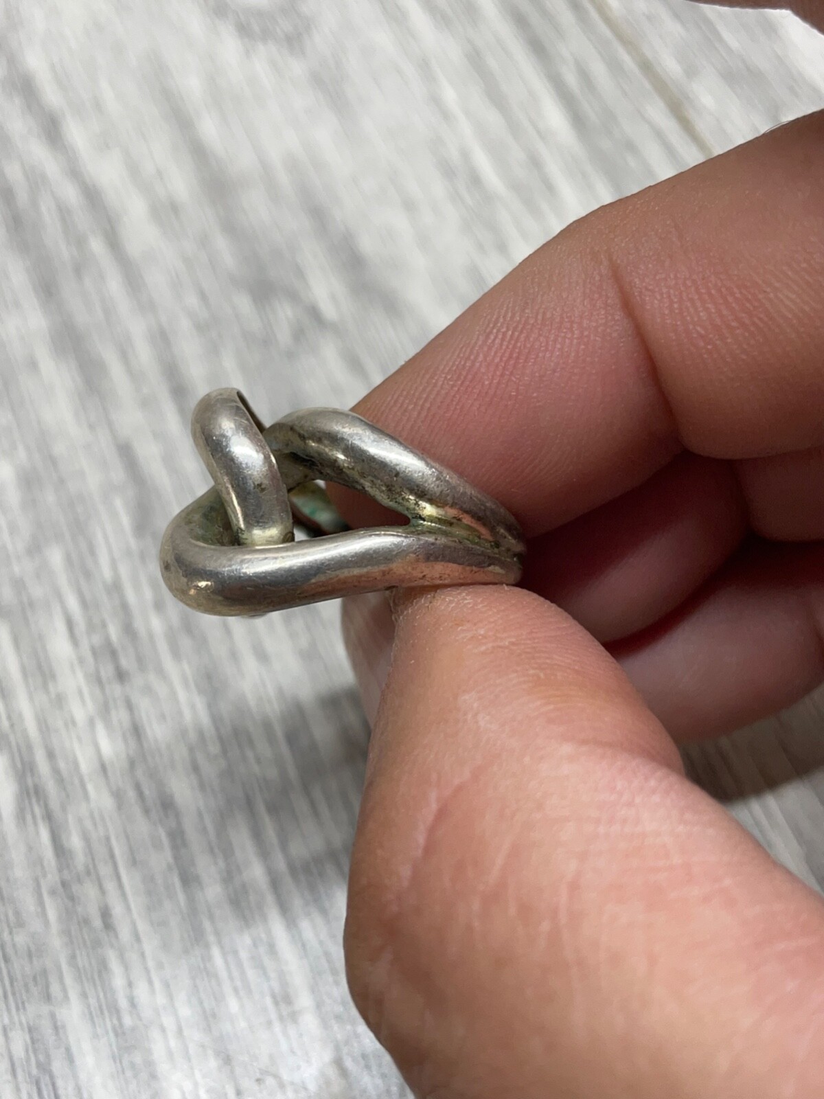 Sterling Silver .925 Ring Interlocking Design siz… - image 17