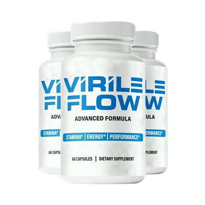 3-Pack Virile Flow for Men Capsules   VirileFlow Advanced Formula - 180 Capsules