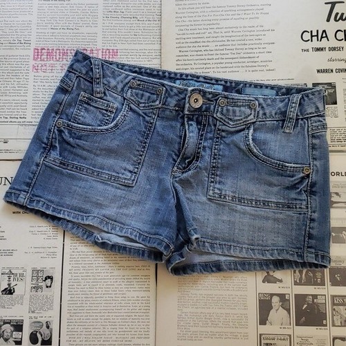 Vintage Y2K MUDD Denim Low Rise Micro Short Shorts Size 3 | eBay