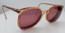 Vintage Diplomat Bobby Brown Translucent Oval Horn-Rimmed Sunglasses FRAMES ONLY