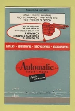 Matchbook Cover - Automatic Electric Trucks Fork Lift Cleveland OH 40 Strike