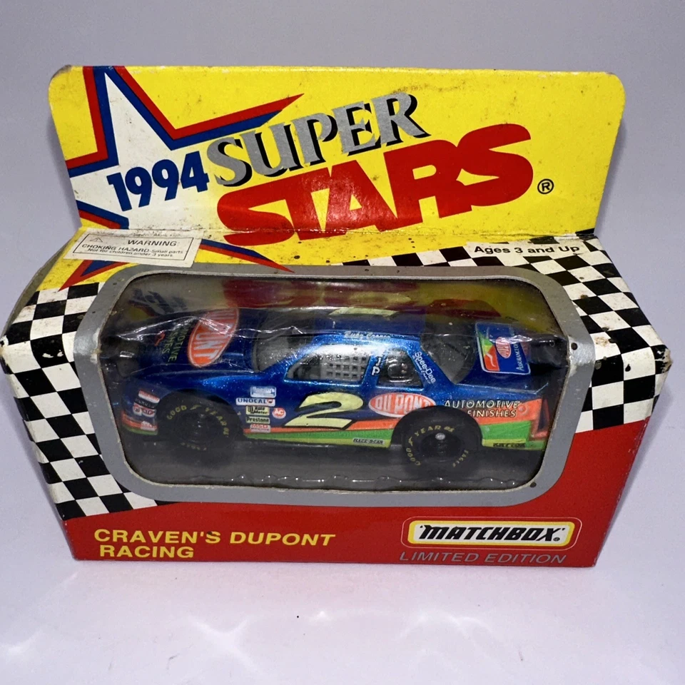 Vintage 1994 Matchbox Super Stars Craven's Dupont Racing Car #2 Limited Edition - Image 3 of 4