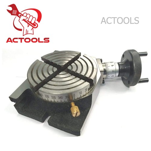 Horizontal Vertical Rotary Table 4" Inches 100mm 4 Slots for Milling Machine - Picture 7 of 18